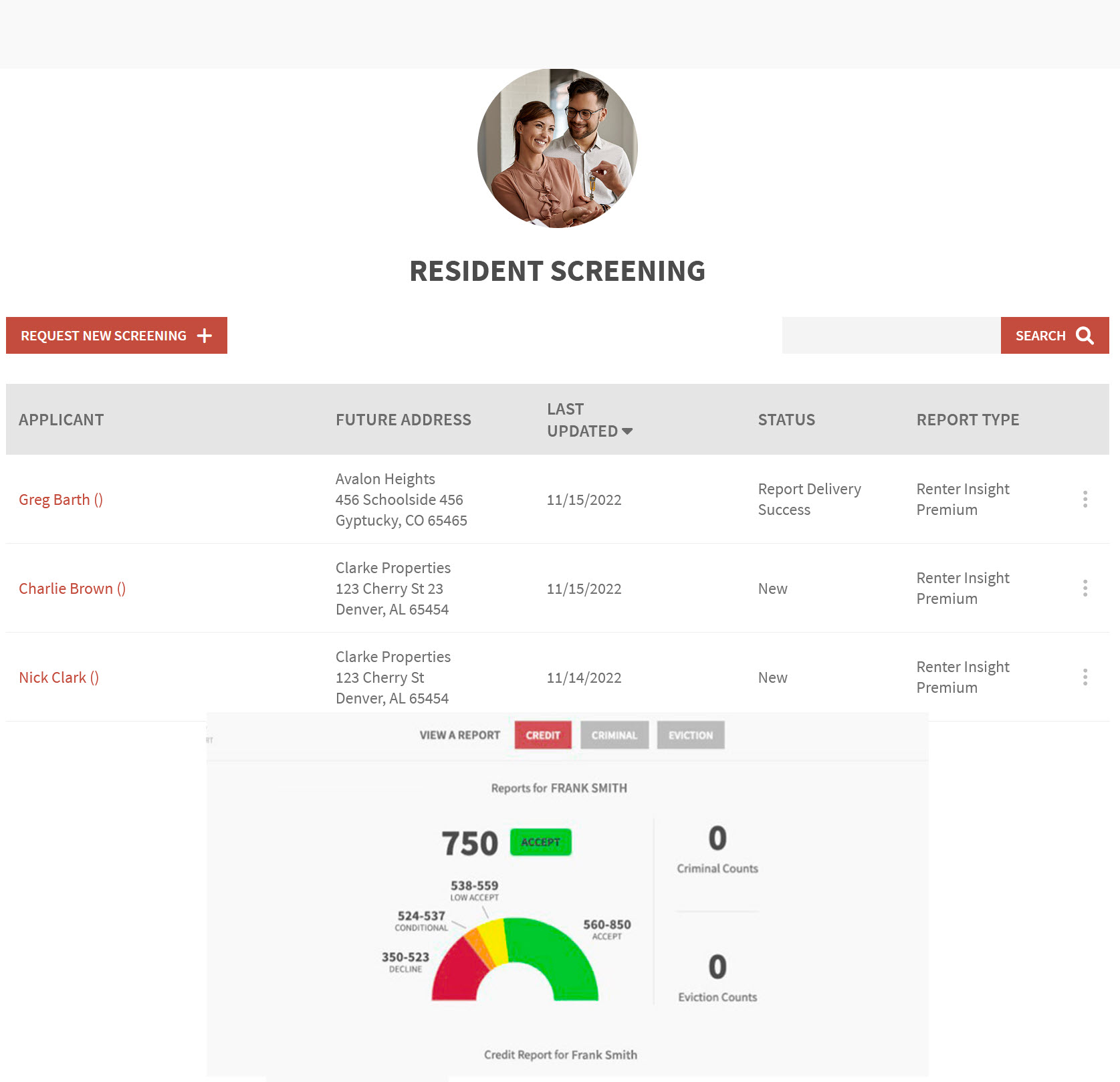 screenshot of Renter Insight